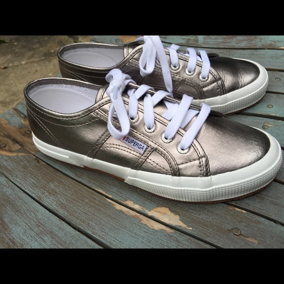 superga silver womens